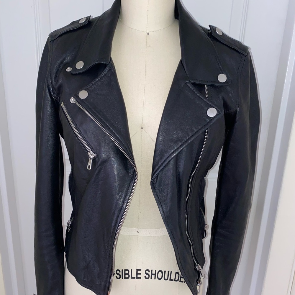 Genuine Leather Moto Jacket.
